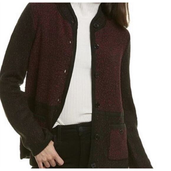 Karl Lagerfeld Paris Ongoing Mulled Wine Sweater Cardigan L8WS0713 Size Large - Picture 9 of 12